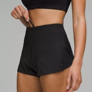 Lululemon speed up shorts high rise black 2.5 inch